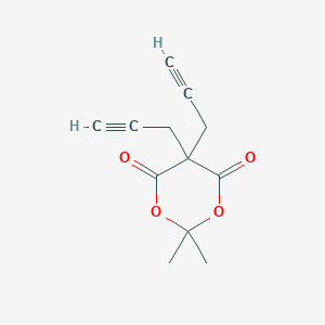 molecular formula C12H12O4 B120990 2,2-Dimethyl-5,5-diprop-2-ynyl-1,3-dioxane-4,6-dione CAS No. 145544-03-2