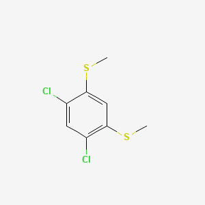 molecular formula C8H8Cl2S2 B12099014 1,5-Dichloro-2,4-bis(methylsulfanyl)benzene CAS No. 78176-67-7