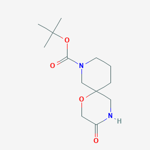 molecular formula C13H22N2O4 B12099031 Tert-butyl 3-oxo-1-oxa-4,8-diazaspiro[5.5]undecane-8-carboxylate 