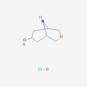 molecular formula C7H14ClNO2 B12099036 3-Oxa-9-azabicyclo[3.3.1]nonan-7-ol hydrochloride 
