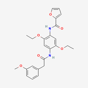 N-[2,5-diethoxy-4-[[2-(3-methoxyphenyl)-1-oxoethyl]amino]phenyl]-2-furancarboxamide