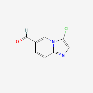 molecular formula C8H5ClN2O B12099118 3-Chloroimidazo[1,2-a]pyridine-6-carbaldehyde 