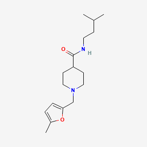 N-(3-methylbutyl)-1-[(5-methyl-2-furanyl)methyl]-4-piperidinecarboxamide