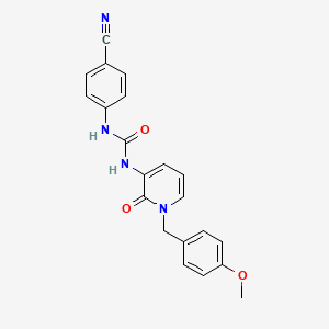 1-(4-Cyanophenyl)-3-[1-[(4-methoxyphenyl)methyl]-2-oxo-3-pyridinyl]urea