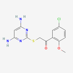 1-(5-Chloro-2-methoxyphenyl)-2-[(4,6-diamino-2-pyrimidinyl)thio]ethanone