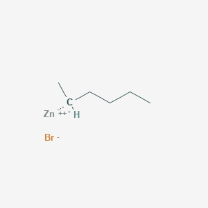 molecular formula C6H13BrZn B12099185 zinc;hexane;bromide 