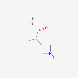 molecular formula C6H11NO2 B12099225 2-(Azetidin-3-yl)propanoic acid 