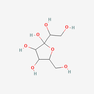 molecular formula C7H14O7 B12099234 2-(1,2-Dihydroxyethyl)-5-(hydroxymethyl)oxolane-2,3,4-triol 