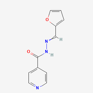 molecular formula C11H9N3O2 B1209925 N-(furan-2-ylmethylideneamino)pyridine-4-carboxamide 