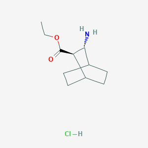 molecular formula C11H20ClNO2 B12099300 Ethyl (2R,3R)-3-aminobicyclo[2.2.2]octane-2-carboxylate hydrochloride 