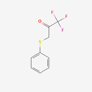molecular formula C9H7F3OS B12099312 1,1,1-Trifluoro-3-(phenylthio)propan-2-one CAS No. 34509-09-6