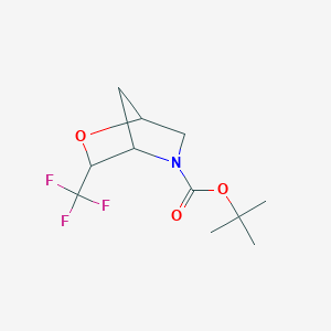 molecular formula C11H16F3NO3 B12099347 Tert-butyl 3-(trifluoromethyl)-2-oxa-5-azabicyclo[2.2.1]heptane-5-carboxylate 