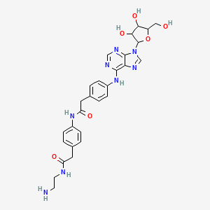 molecular formula C28H32N8O6 B1209940 Adenosine amine congener 
