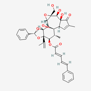 [(1R,2R,6S,7S,8R,10S,11S,12R,14S,16S,17R,18R)-6,7-dihydroxy-8-(hydroxymethyl)-4,18-dimethyl-5-oxo-14-phenyl-16-prop-1-en-2-yl-9,13,15,19-tetraoxahexacyclo[12.4.1.01,11.02,6.08,10.012,16]nonadec-3-en-17-yl] (2E,4E)-5-phenylpenta-2,4-dienoate