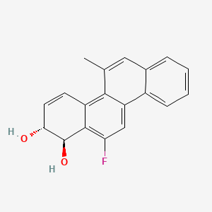molecular formula C19H15FO2 B1209946 1,2-Chrysenediol, 12-fluoro-1,2-dihydro-5-methyl-, trans- CAS No. 92755-76-5
