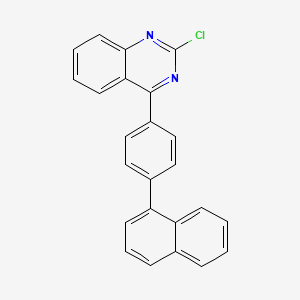 molecular formula C24H15ClN2 B12099542 2-Chloro-4-(4-(naphthalen-1-yl)phenyl)quinazoline 