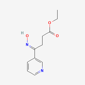 molecular formula C11H14N2O3 B12099565 ethyl (4E)-4-hydroxyimino-4-pyridin-3-ylbutanoate 