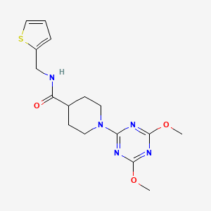 1-(4,6-dimethoxy-1,3,5-triazin-2-yl)-N-(thiophen-2-ylmethyl)-4-piperidinecarboxamide