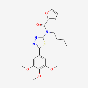 N-butyl-N-[5-(3,4,5-trimethoxyphenyl)-1,3,4-thiadiazol-2-yl]-2-furancarboxamide