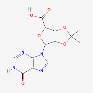 molecular formula C13H14N4O6 B12099657 2',3'-o-Isopropylideneinosine-5'-carboxylic acid 