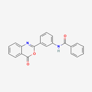 molecular formula C21H14N2O3 B1209969 N-[3-(4-oxo-3,1-benzoxazin-2-yl)phenyl]benzamide 