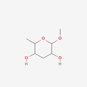 molecular formula C7H14O4 B12099695 Methyl 3,6-Dideoxy-alpha-D-arabino-hexopyranoside 