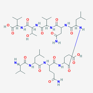 molecular formula C45H79N11O15 B12099701 H-Val-leu-gln-glu-leu-asn-val-thr-val-OH 