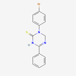 molecular formula C15H12BrN3S B1209973 3-(4-BROMOPHENYL)-6-PHENYL-1,2,3,4-TETRAHYDRO-1,3,5-TRIAZINE-2-THIONE 