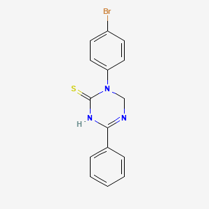 molecular formula C15H12BrN3S B1209973 3-(4-Bromophenyl)-6-phenyl-1,4-dihydro-1,3,5-triazine-2-thione 