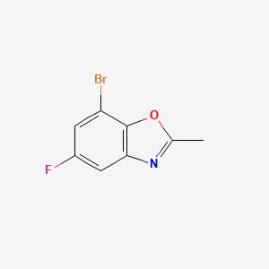 molecular formula C8H5BrFNO B12099730 7-Bromo-5-fluoro-2-methylbenzo[d]oxazole 