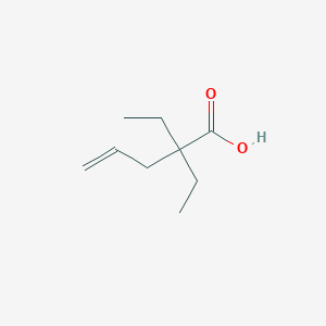 molecular formula C9H16O2 B12099794 2,2-Diethylpent-4-enoic acid CAS No. 67020-02-4