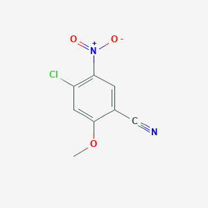 molecular formula C8H5ClN2O3 B12099824 4-Chloro-2-methoxy-5-nitrobenzonitrile 