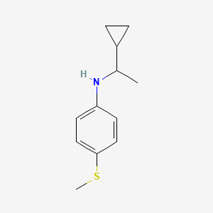 molecular formula C12H17NS B12099832 N-(1-cyclopropylethyl)-4-(methylsulfanyl)aniline 