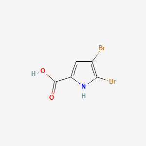 molecular formula C5H3Br2NO2 B1209994 4,5-dibromo-1H-pyrrole-2-carboxylic acid CAS No. 34649-21-3