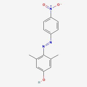 molecular formula C14H13N3O3 B12100015 Phenol, 3,5-dimethyl-4-[(4-nitrophenyl)azo]- CAS No. 1435-62-7