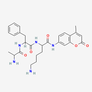 molecular formula C28H35N5O5 B12100083 H-DL-Ala-DL-Phe-DL-Lys-AMC 
