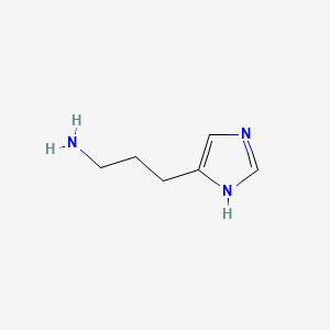 molecular formula C6H11N3 B1210009 1H-Imidazole-4-propanamine CAS No. 40546-33-6