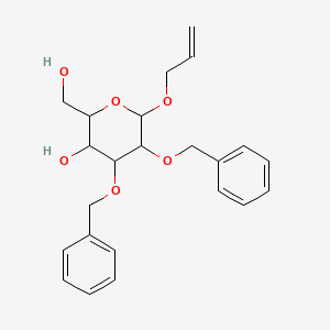 molecular formula C23H28O6 B12100091 (2R,3R,4S,5R,6R)-4,5-Bis(benzyloxy)-2-(hydroxymethyl)-6-(prop-2-EN-1-yloxy)oxan-3-OL 
