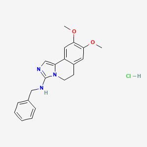 molecular formula C20H22ClN3O2 B1210011 3-Benzylamino-5,6-dihydro-8,9-dimethoxyimidazo-5,1a-isoquinoline CAS No. 52210-64-7