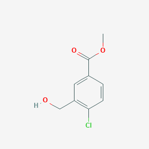 molecular formula C9H9ClO3 B12100205 Methyl 4-chloro-3-(hydroxymethyl)benzoate 