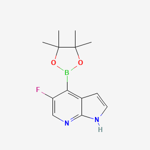 molecular formula C13H16BFN2O2 B12100234 5-fluoro-4-(4,4,5,5-tetramethyl-1,3,2-dioxaborolan-2-yl)-1H-pyrrolo[2,3-b]pyridine 