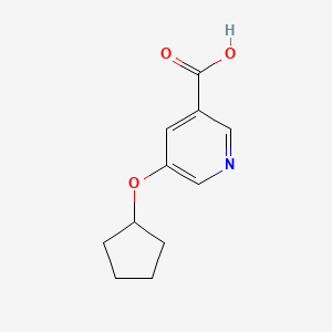 molecular formula C11H13NO3 B12100285 5-(Cyclopentyloxy)nicotinic acid 