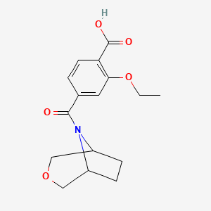 molecular formula C16H19NO5 B12100304 4-(3-Oxa-8-azabicyclo[3.2.1]octane-8-carbonyl)-2-ethoxybenzoic acid 