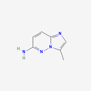 molecular formula C7H8N4 B12100372 3-Methylimidazo[1,2-b]pyridazin-6-amine 