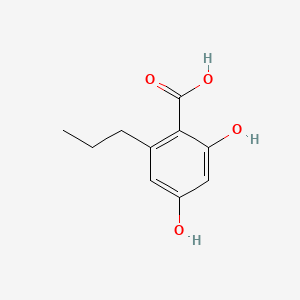 molecular formula C10H12O4 B1210038 Cannabidivarinic acid CAS No. 4707-50-0
