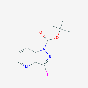 molecular formula C11H12IN3O2 B12100390 tert-butyl 3-iodo-1H-pyrazolo[4,3-b]pyridine-1-carboxylate 