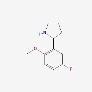 molecular formula C11H14FNO B12100405 2-(5-Fluoro-2-methoxyphenyl)pyrrolidine 