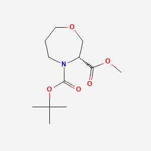 molecular formula C12H21NO5 B12100419 O4-tert-butyl O3-methyl (3R)-1,4-oxazepane-3,4-dicarboxylate 