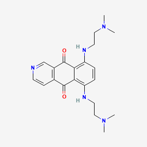 molecular formula C21H27N5O2 B1210043 Benz(g)isoquinoline-5,10-dione, 6,9-bis((2-(dimethylamino)ethyl)amino)- CAS No. 144510-88-3
