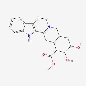 molecular formula C21H26N2O4 B12100431 Methyl 17,18-dihydroxy-1,3,11,12,14,15,16,17,18,19,20,21-dodecahydroyohimban-19-carboxylate 